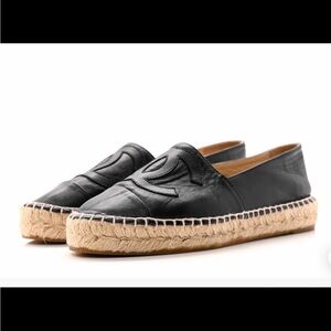 CHANEL Lambskin CC Espadrilles